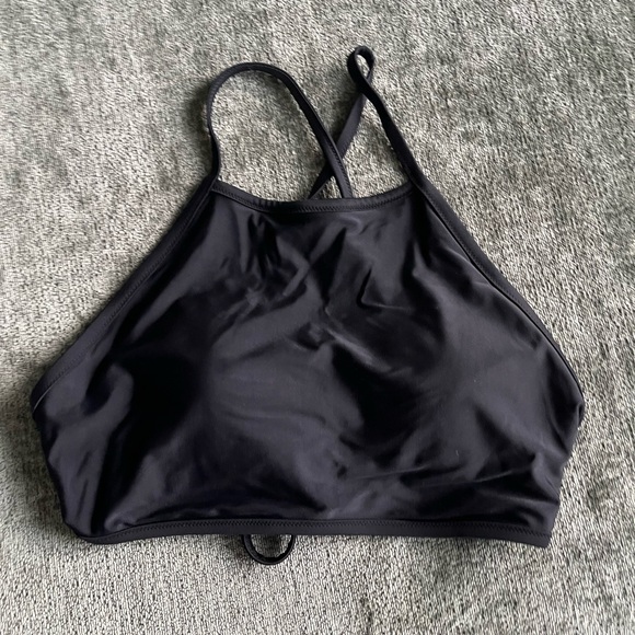 AE Black High Neck Halter Bikini Top - Picture 2 of 5